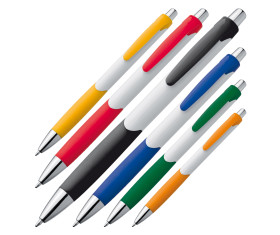 Kugelschreiber mit farbiger Gummigriffzone